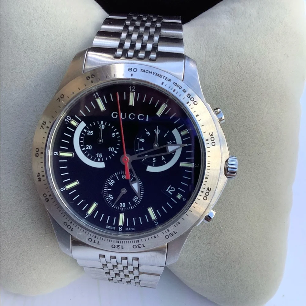 Mens Gucci Silver Stainless Steel Watch 🌟BEAUTIFUL ❤️‍🔥
